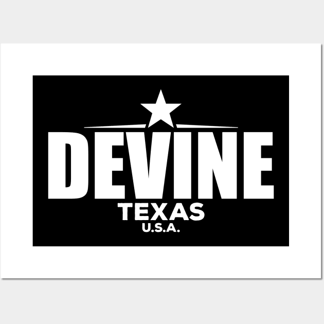 Devine Texas Wall Art by LocationTees